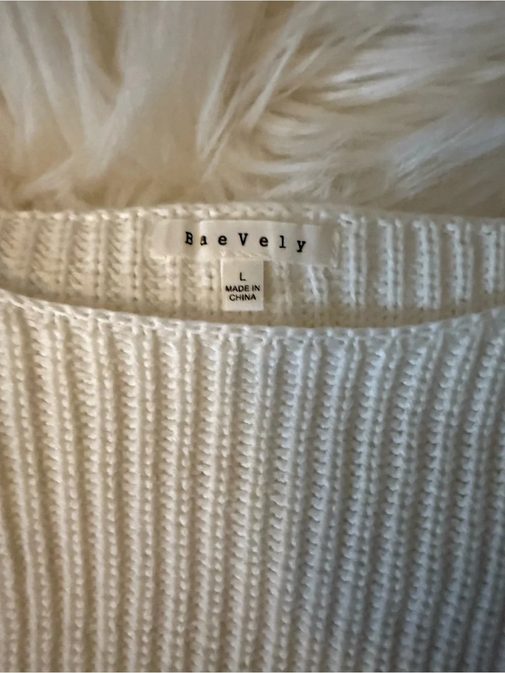 Baevely Crochet Flower Knit Panel Sleeve sweater